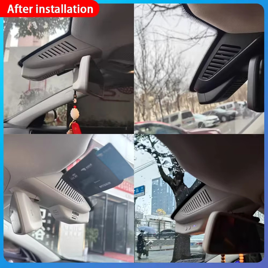 ZhuCamX 4K UHD Dash Cam mit Wi-Fi für Mercedes Benz E Klasse W205 S205 C205 W213 S213 GLC X253 C253 DVR Set Vorne und Hinten in Schwarz - Bild 2
