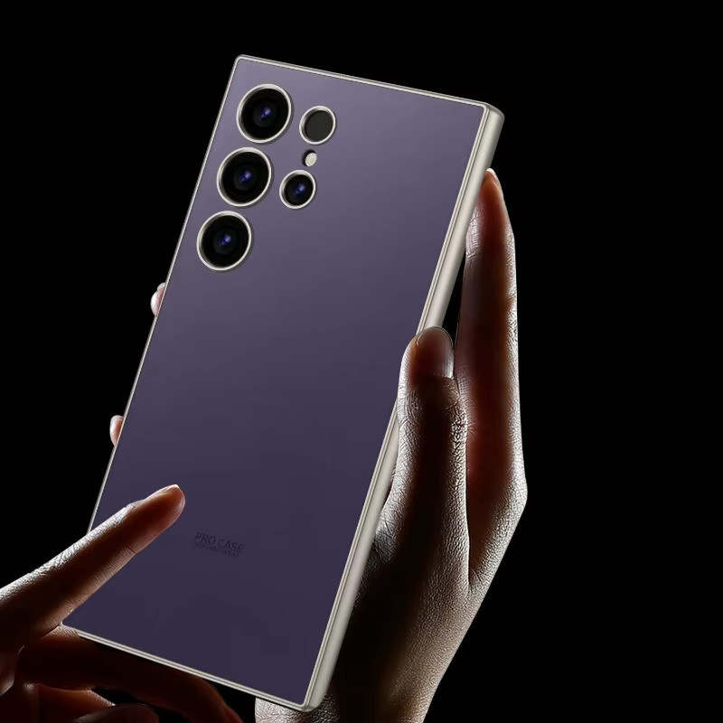 Samsung Galaxy S24 Ultra Schutzhülle aus Hartschalen-Kunststoff in Grau, mattiert und stoßfest - Bild 3