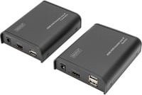 Digitus HDMI KVM IP Extender Set KVM-Switch Full HD Schwarz - Bild 1
