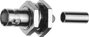Telegärtner BNC Kabeleinbaubuchse 75 Ohm RG 59B/U(G2) in Silber - Bild 1