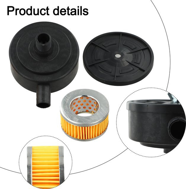 LEENKEA Luftkompressor Schalldämpfer Set mit Noise Reducer und Luftfilter, 2 Stück, Schwarz, 20mm - Bild 1