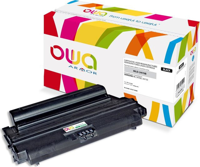 Armor OWA Tonerpatrone Schwarz für Samsung ML-3470D, 3471DK, 3471ND (Alternative zu Samsung ML-D3470B) wiederaufbereitet - Bild 1