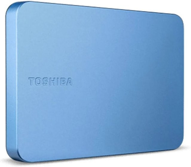 Toshiba Canvio Flex Externe Festplatte 2TB USB-C und USB-A, Metallic Blue - Bild 1