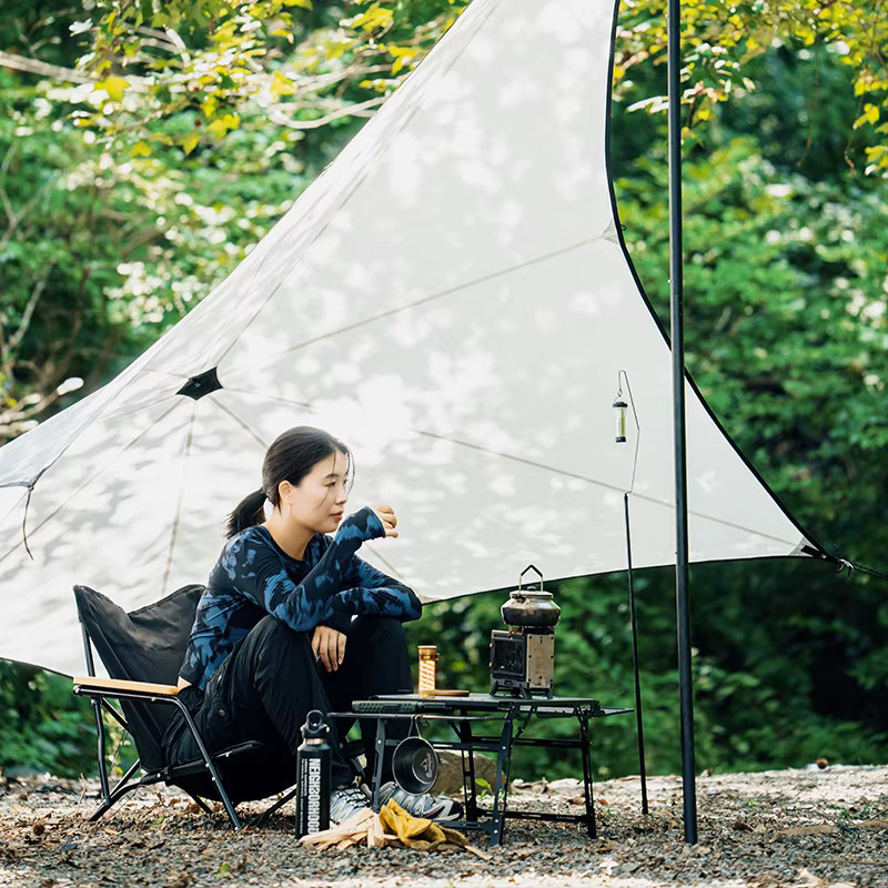 Goout Springhill Mini-Feuerstelle in Silber, kompakter und tragbarer Brennholzofen für Outdoor-Camping und als Kochherd - Bild 4