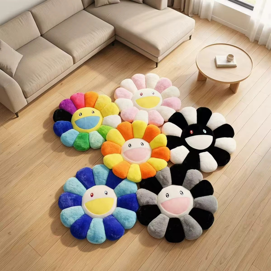 Bandai Murakami-Stil Blumenförmiges Plüschkissen, Mehrfarbig, 1-teiliges Set - Bild 2