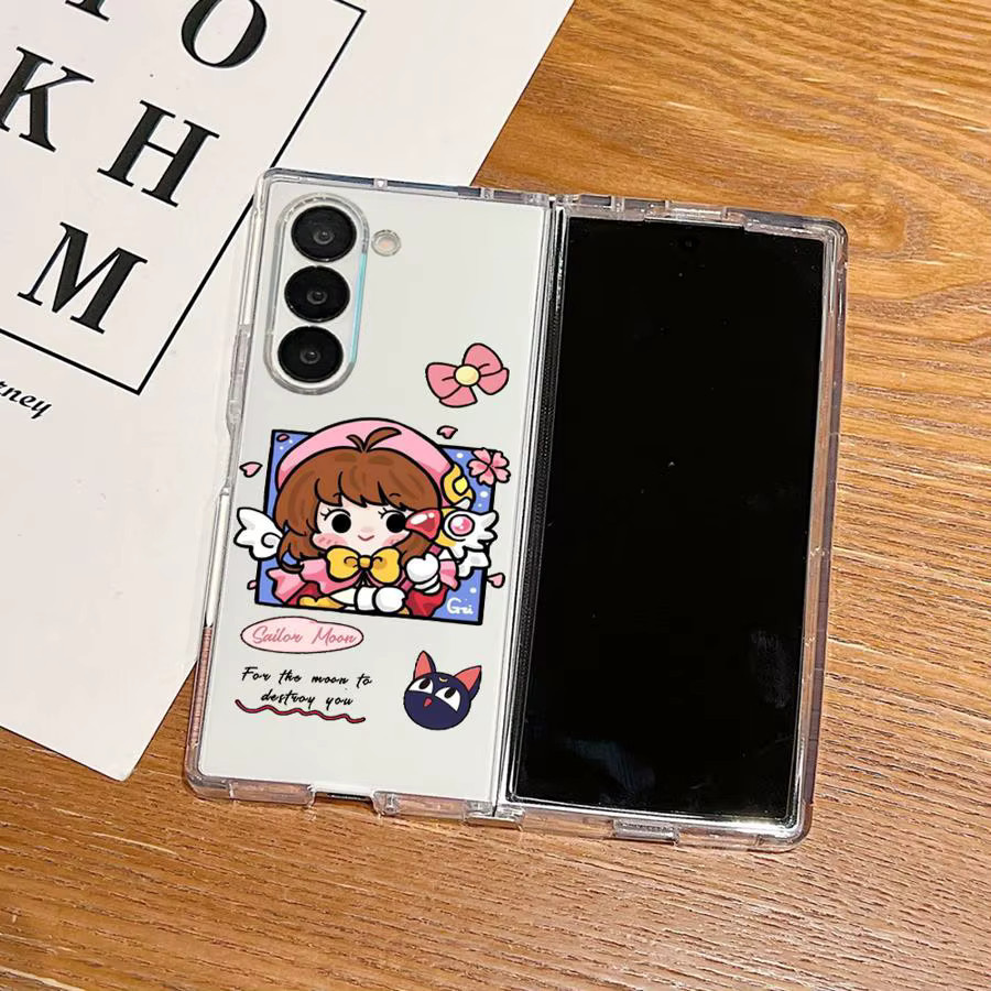 Transparente weiche Handyhülle mit Sailor Moon Motiv für Samsung Galaxy Z Fold 3, Z Fold 4, Z Fold 5, Z Fold 6 und Z Fold 7 - Bild 2