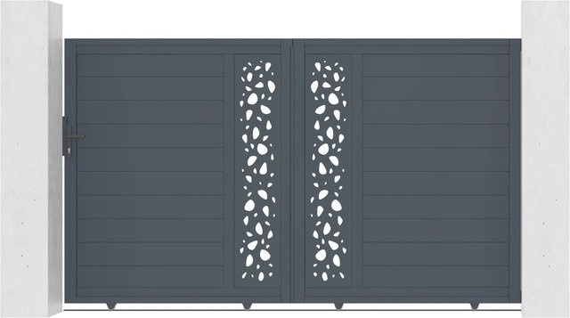 Casanoov Elektrisches Schiebetor Sunny aus Aluminium mit Schiebetorantrieb Ranger C300 in Anthrazit Grau, B: 300 cm, H: 180 cm - Bild 1