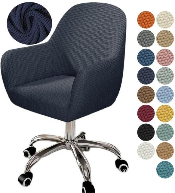 Bestbags Hochlehnenstuhlbezug aus Stretch-Polarvlies in Blau für Esszimmerstühle und Sessel - Bild 1