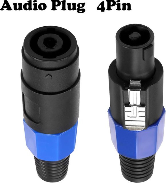 FRHY 2-teiliges 4-poliges Lautsprecher-Stecker- und Buchsen-Set in Blau für professionelle Soundsysteme - Bild 1