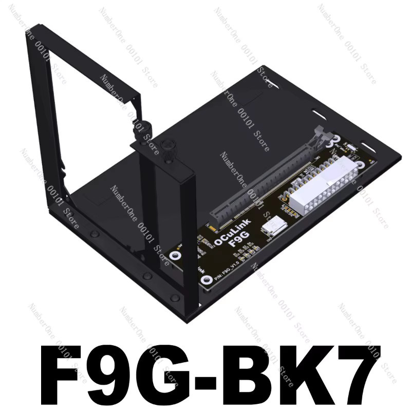 F9G OcuLink externe Grafikkarte Dockingstation in Schwarz mit PCIe 4.0 und 64 Gbit/s Schnittstelle im offenen ATX-Design - Bild 3