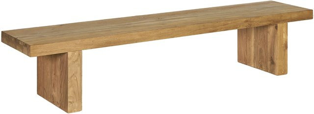 OUTFLEXX Encino Bank aus recyceltem FSC-Teakholz in Natur, B/T/H: 220 x 40 x 46 cm - Bild 1