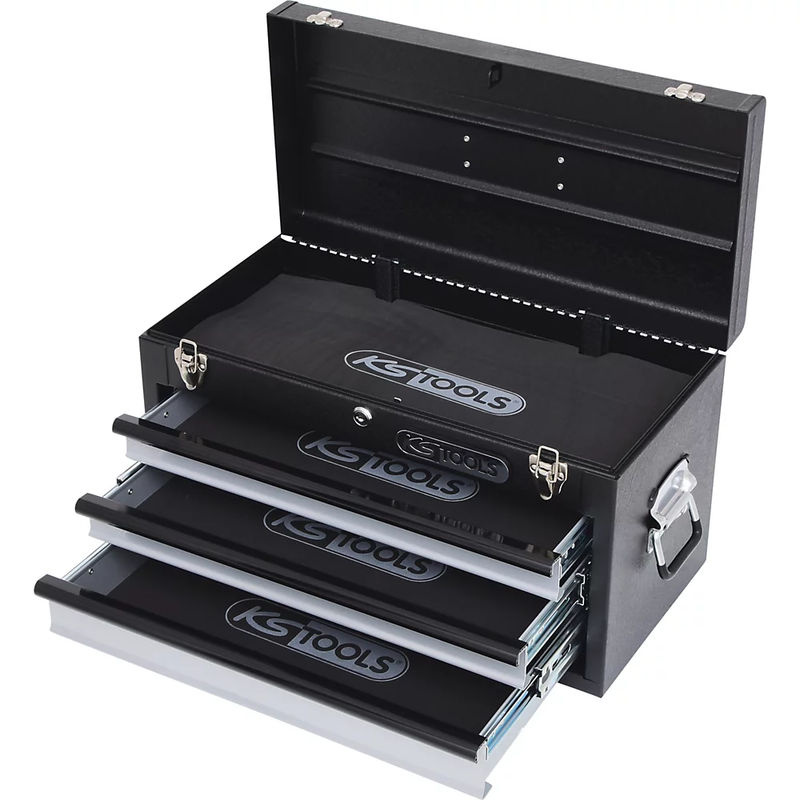 KS Tools Werkzeugtruhe mit 3 Schubladen, schwarz, B: 50,8 cm, H: 25,5 cm, T: 30,3 cm - Bild 3