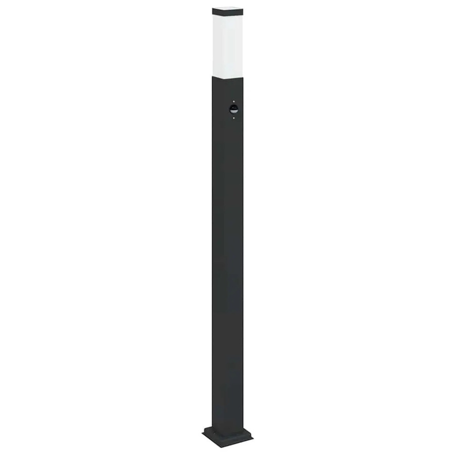 vidaXL Pollerleuchte mit Bewegungssensor in Schwarz, Höhe: 110 cm, IP44, E27, Edelstahl - Bild 2