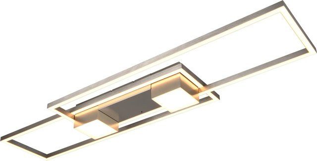 Trio LED Deckenleuchte Albany modern dimmbar mit Fernbedienung Nickel Matt B/T/H: 100 x 8 x 28 cm - Bild 1