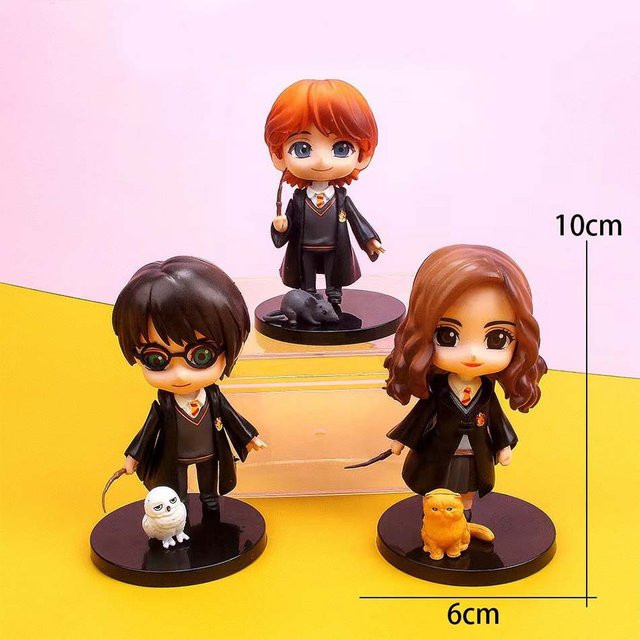 Harry Potter Hermione Ron Hedwig Figuren, Puppe, 3-teiliges Set, ab 14 Jahren - Bild 1