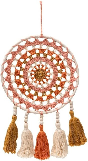 Boltze Traumfänger Melanina in Multicolor mit Weiß, Orange und Gelb, Höhe: 48 cm - Bild 1