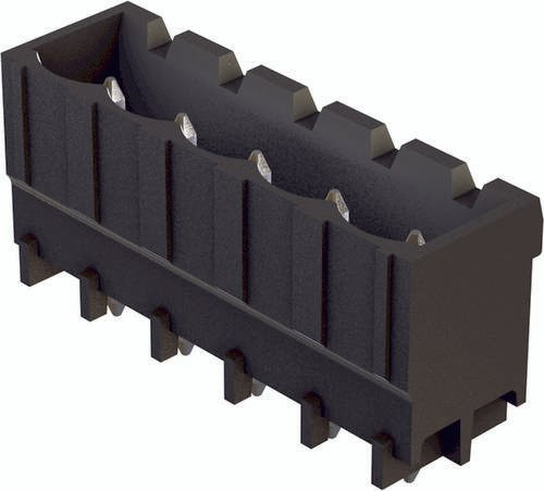 HARTING Grundleiste 14120816001000, 1 Reihe, Schwarz, Messing - Bild 1
