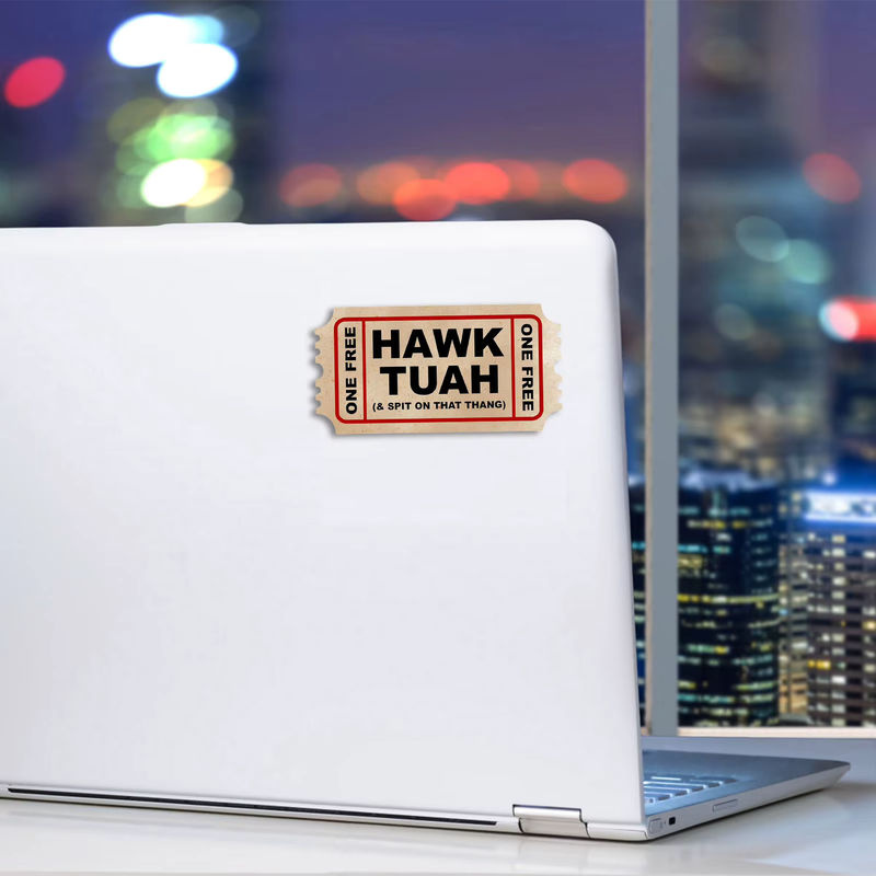 Hawk Tuah Aufkleber Weiß Rechteckig für Paare und Jubiläen - Bild 3