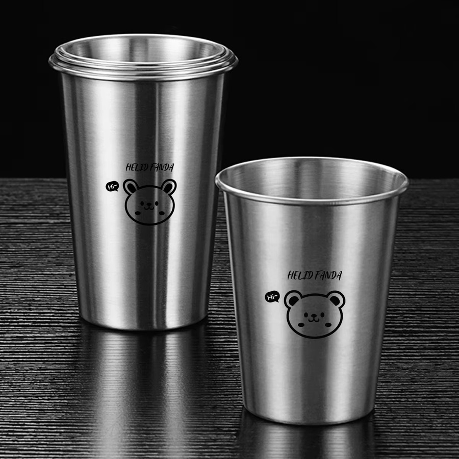 WORTHBUY Edelstahlbecher aus Edelstahl 304 in Silber, stapelbarer Trinkbecher für Bier, Milch oder Kaffee, 200 ml - Bild 3