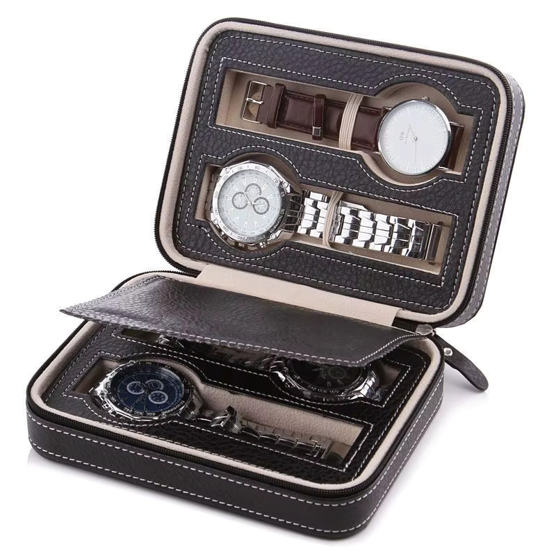 DELESYS Uhrenbox Leder, Schwarz, Unisex - Bild 1