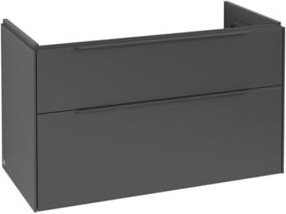 V&B Waschtischunterschrank Subway 3.0 in Graphit Grau Matt, B/T/H: 97,3 x 47,8 x 47,8 cm - Bild 1
