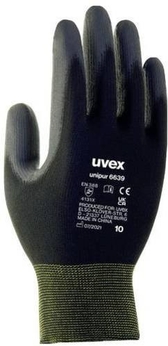 Uvex Unipur 6639 Montagehandschuhe mit PU-Beschichtung in Schwarz, Größe 7 - Bild 1