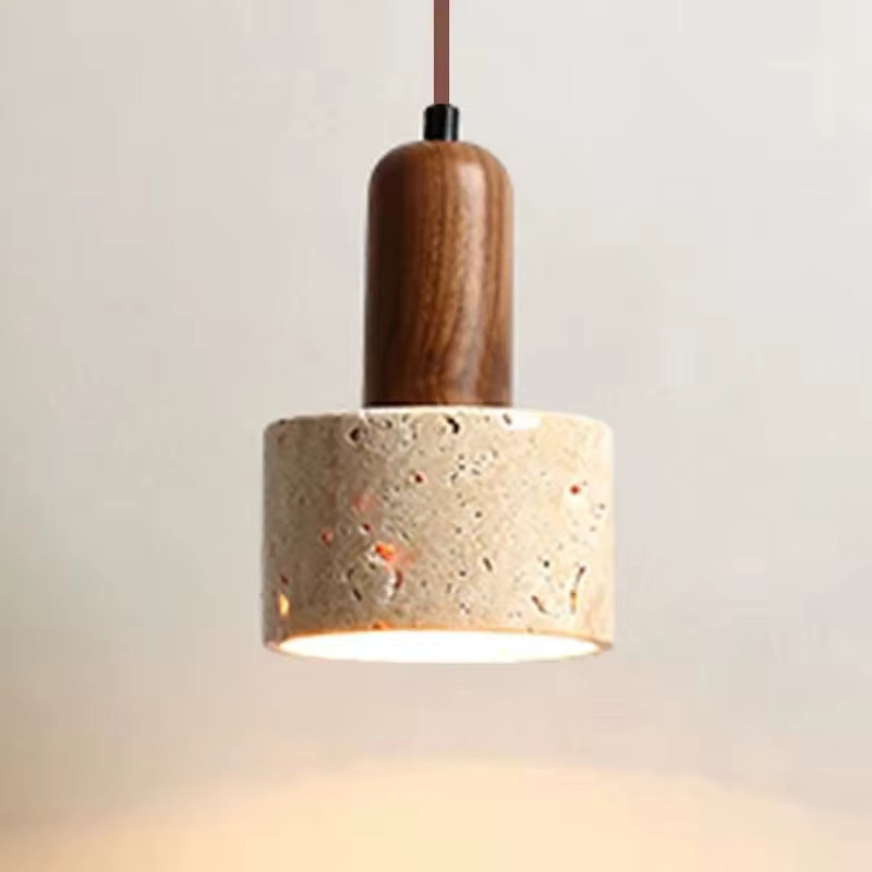 JIANKEXING Pendelleuchte im Wabi-Sabi-Stil aus gelbem Travertin in Cremefarben für Retro- und nordisches Design - Bild 3