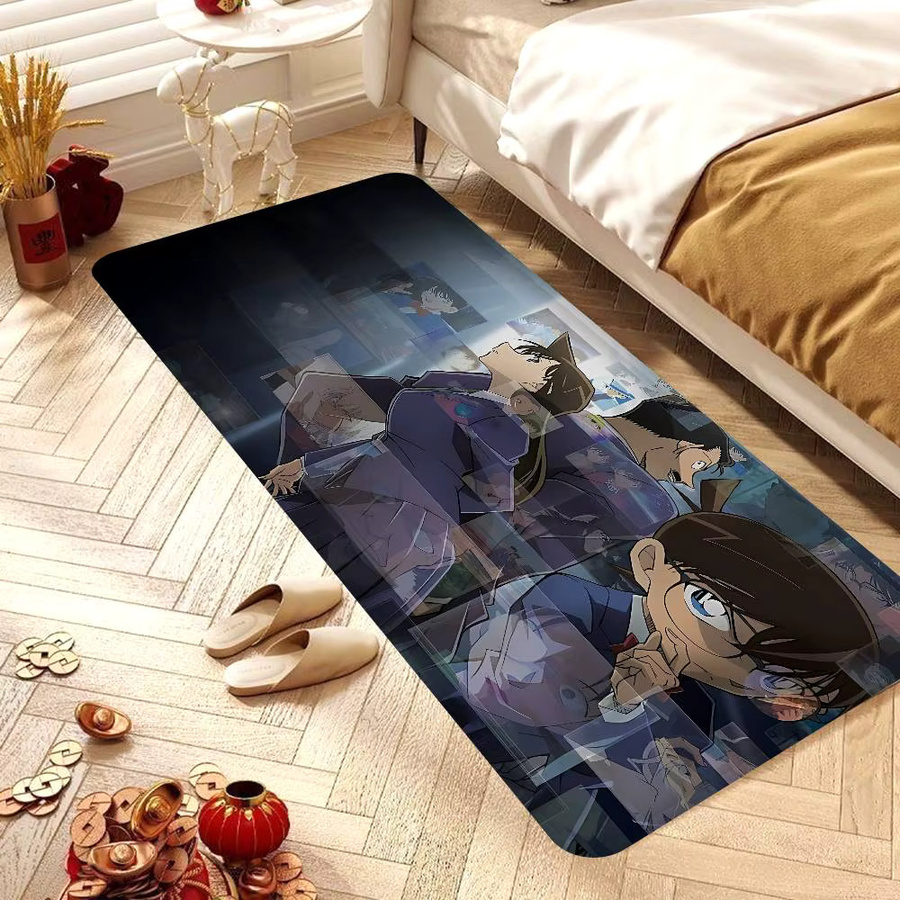 Potdemiel Detective Conan Anime Teppich, rechteckig, gestreift, rutschfest und wasserabsorbierend, Multicolour, B/T: 60 x 40 cm - Bild 4