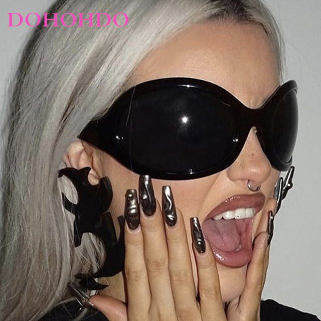DOHOHDO Sonnenbrille, oval, Unisex, Vollrand, Schwarz, Kunststoff - Bild 1