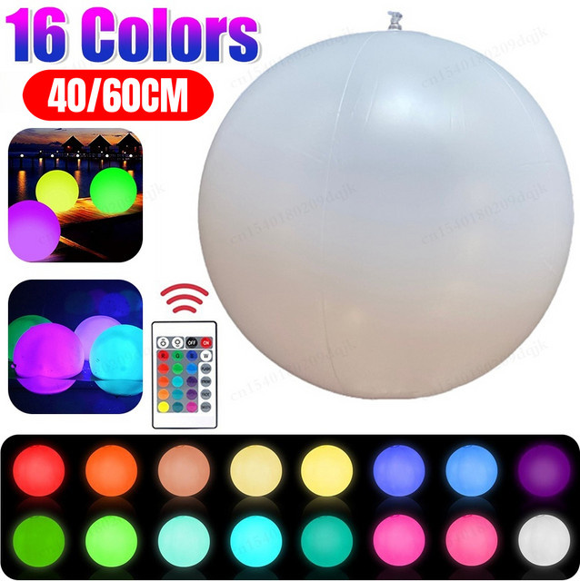 APWIKOGER LED Schwimmende Poollichter RGB Gartenkugel Multicolor, Durchmesser: 40 cm - Bild 1