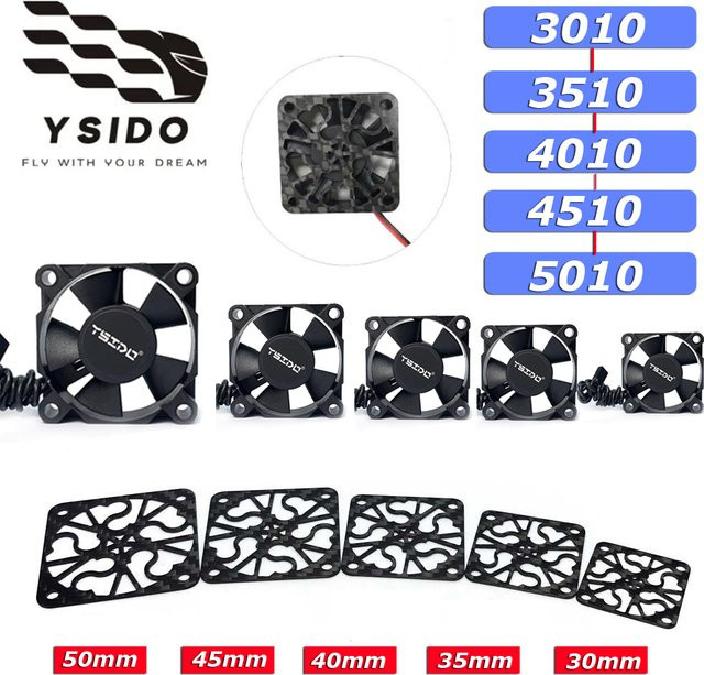 YSIDO Lüfter Wärmeableitung Lüfter Abdeckung für RC Crawler, 2-teiliges Set, Schwarz, Kunststoff - Bild 1