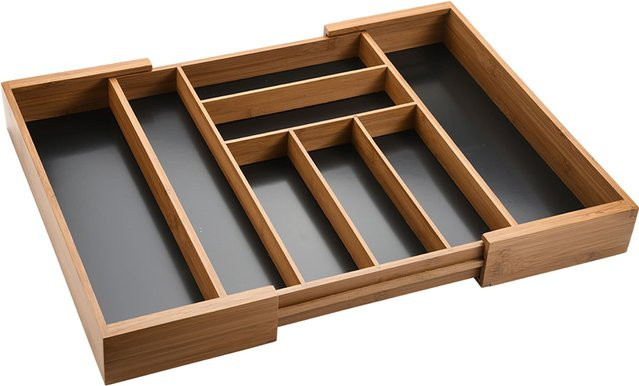 Kesper Besteckkasten aus Bambus in Braun mit Trennfächern B/H/L: 43 x 6 x 34 cm - Bild 1
