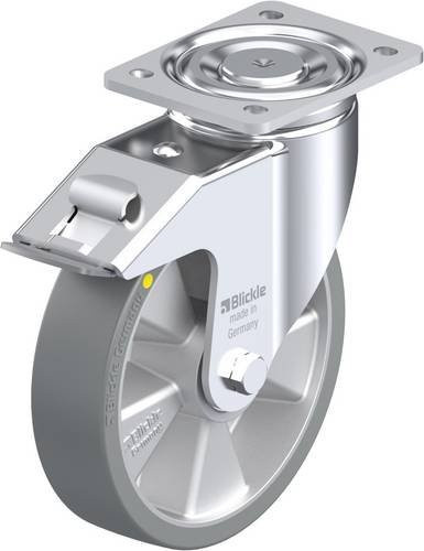 Blickle Lenkrolle LH-ALTH 200K-FI-AS mit Feststeller in Silber und Grau, Rad-Durchmesser: 200 mm, Tragfähigkeit: 800 kg - Bild 1