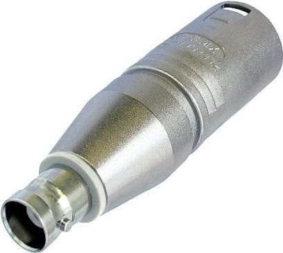 Neutrik XLR-Adapter XLR-Stecker auf BNC-Buchse in Silber NA2MBNC - Bild 1