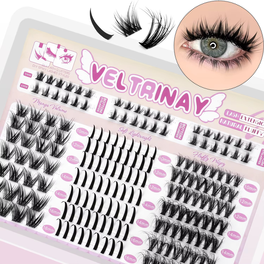 VELTRINAY Wimperncluster-Set, Black, Unisex - Bild 2