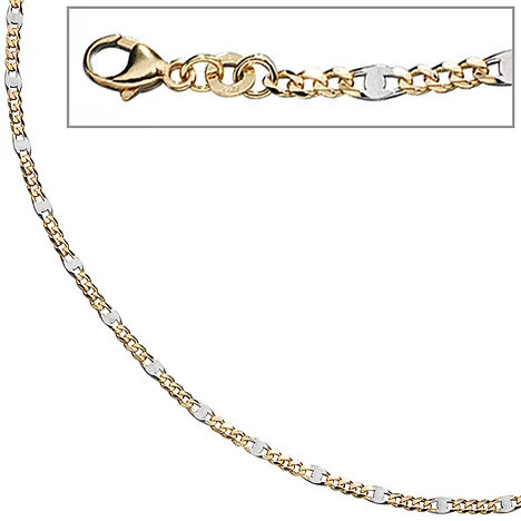 Colfem Steg-Panzerkette 333 Gelbgold massiv, 2 mm, 45 cm, Unisex - Bild 1