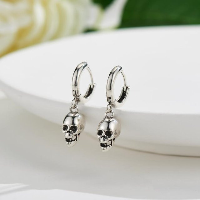 REETI Ohrringe Totenkopf, 925 Silber, Damen - Bild 1