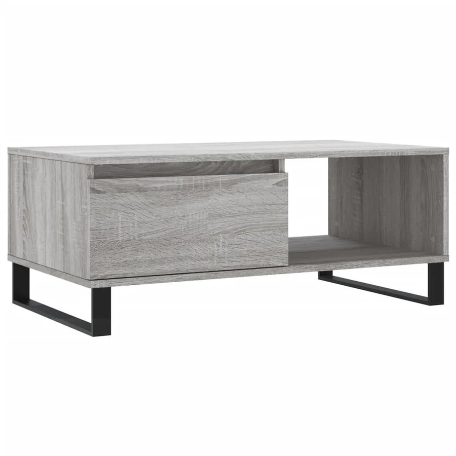vidaXL Couchtisch modern in Grau Sonoma aus Holzwerkstoff, B/T/H: 90 x 50 x 36,5 cm - Bild 2