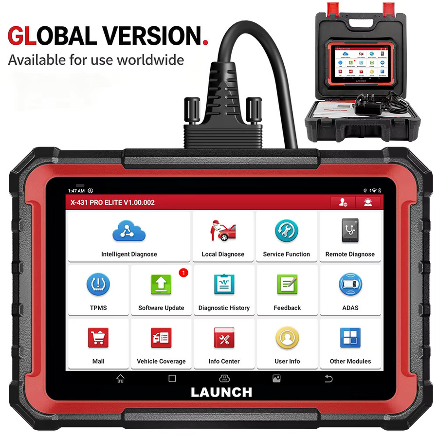 LAUNCH X-431 PRO Elite Kfz-Diagnosegerät in Schwarz mit Online-ECU-Codierung, CAN FD, DoIP und 35 Service-Funktionen inklusive ADAS und Remote-Diagnose - Bild 9