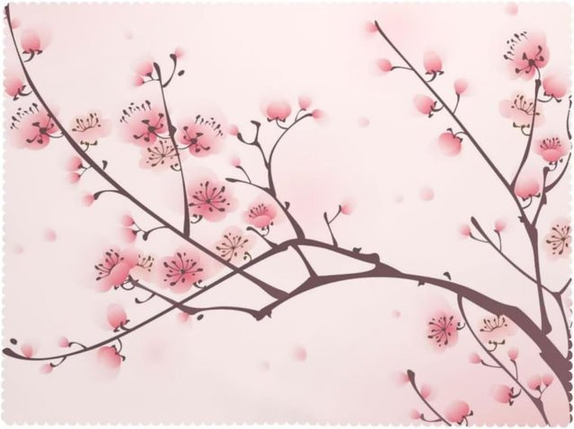 Waschbare Kirschblüten Tischdecke von JMG Household Supplies in Rosa mit floralem Sakura-Design, B/L: 140 x 220 cm - Bild 1