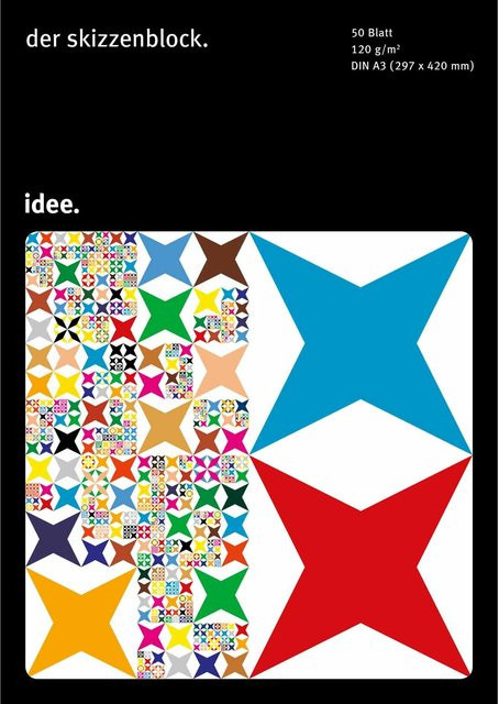 idee. Creativmarkt Skizzenblock weiß, 50 Blatt DIN A3, 120g/m² - Bild 1