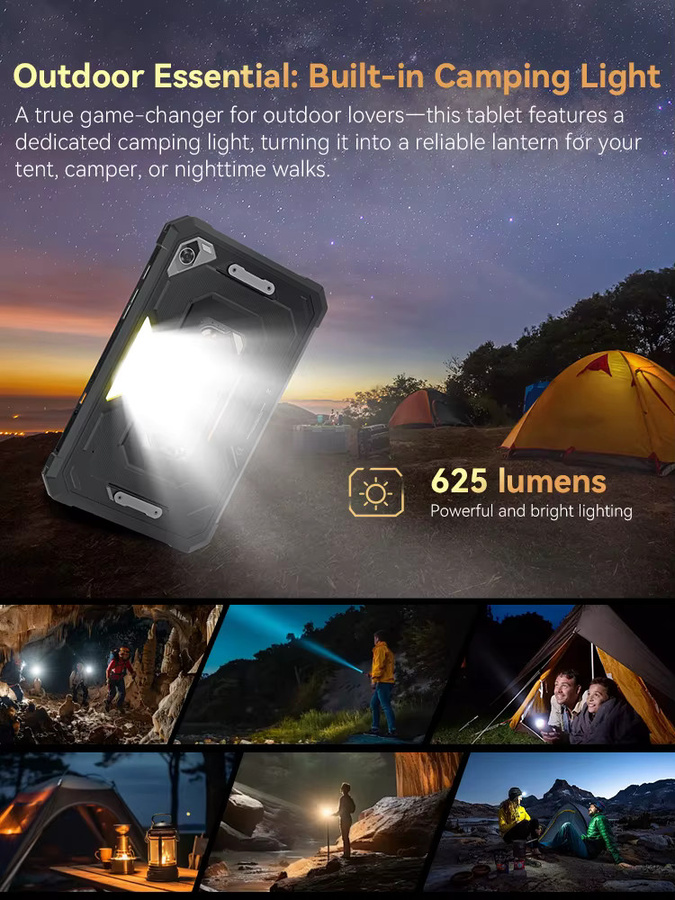 Cubot TAB KingKong Mini Android-Tablet in Schwarz mit 8,68-Zoll-Bildschirm, 128 GB Speicher, 6 GB RAM, 10200 mAh Akku, 48 MP Kamera und GPS - Bild 4