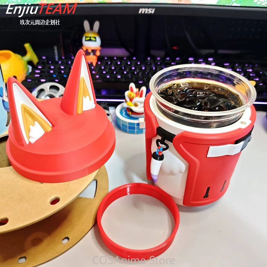 Arknights: Endfield Lossi Multifunktionales Desktop-Aufbewahrungsornament in Rot als Stifthalter oder Zahnbürstenbecher - Bild 6