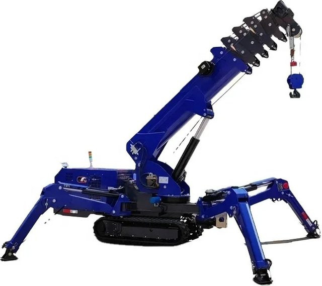 Anpassbarer hydraulischer Spinnenkran mit Teleskopboom und 360-Grad-Wendeinrichtung in Blau für kleine Baustellen (3 bis 16 Tonnen) - Bild 1