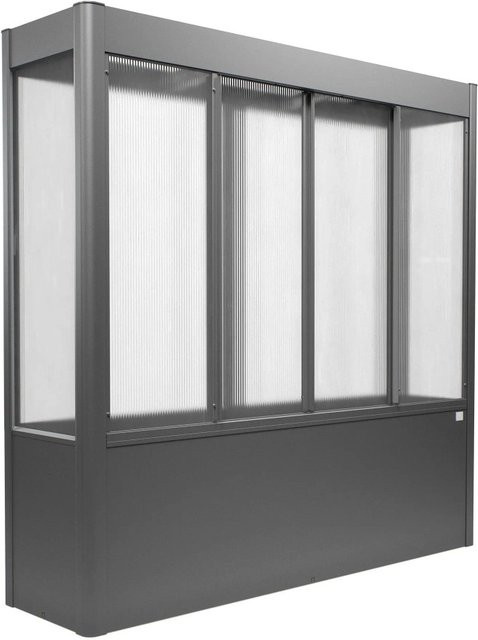 Biohort Gewächshaus Florentina aus Polycarbonat und verzinktem Stahl in Quarzgrau-Metallic mit 1 m² Fläche - Bild 1
