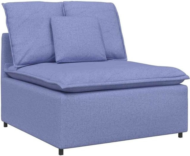 vidaXL Modulares Sofa Mittelmodul mit Kissen Jeansblau Breite: 100 cm - Bild 1