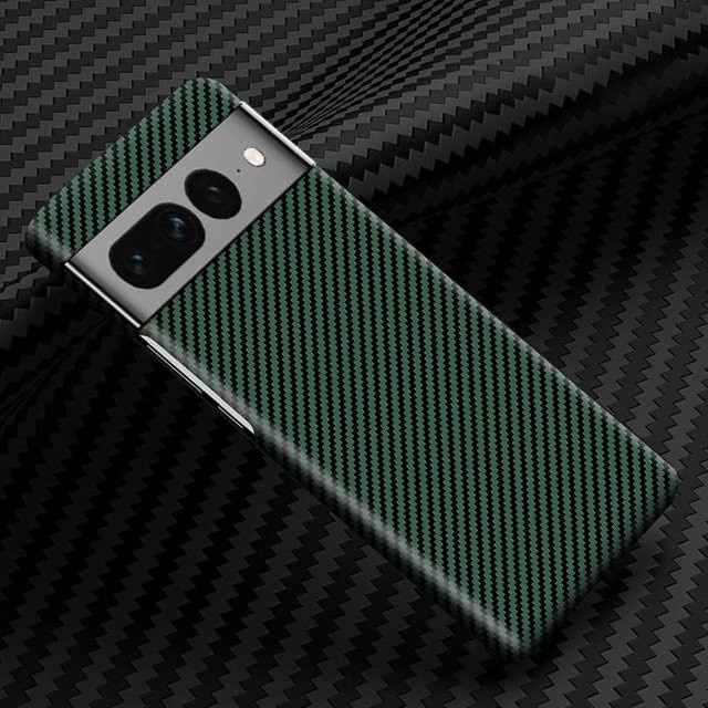 Stoßfeste Handyhülle mit Carbonfaser-Muster für Google Pixel 7 Pro, 7A und 8 Pro aus Hart-PC in verschiedenen Farben - Bild 1