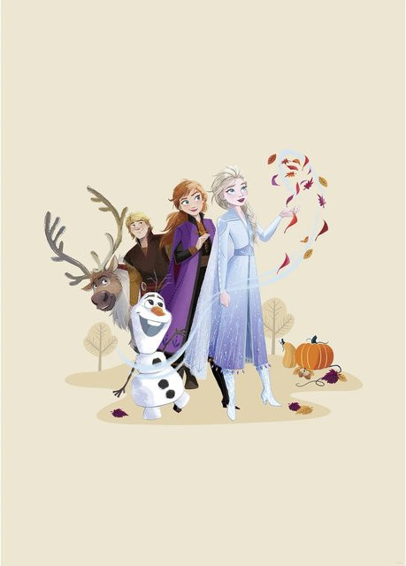 Komar Wandbild Disney Frozen Autumn Feeling in Beige, Breite: 50 cm, Höhe: 70 cm - Bild 1