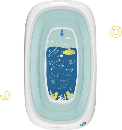 BADABULLE Faltbare Babybadewanne mit Temperaturanzeige und Ablassstopfen, rutschfest