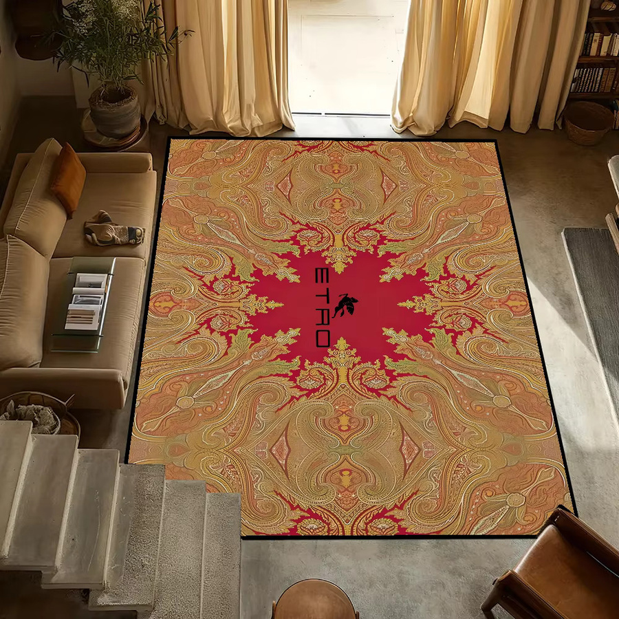 Handgemachter Luxusteppich E-Etro getuftet als Anti-Rutsch-Teppich für Küche, Schlafzimmer oder Wohnzimmer - Bild 5